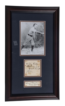 Mickey Welch Signed Cut Signature With Lengthy Inscription Framed 13x23 Collage (Beckett)